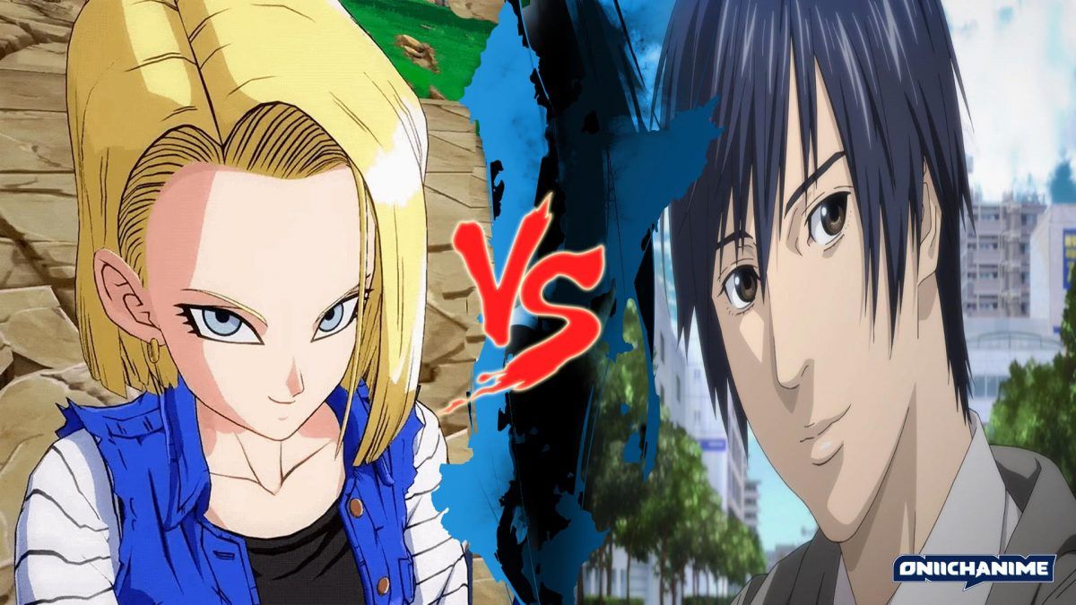 Androide 18 contra Hiro Shishigami (Dragon Ball Super e Inuyashiki)