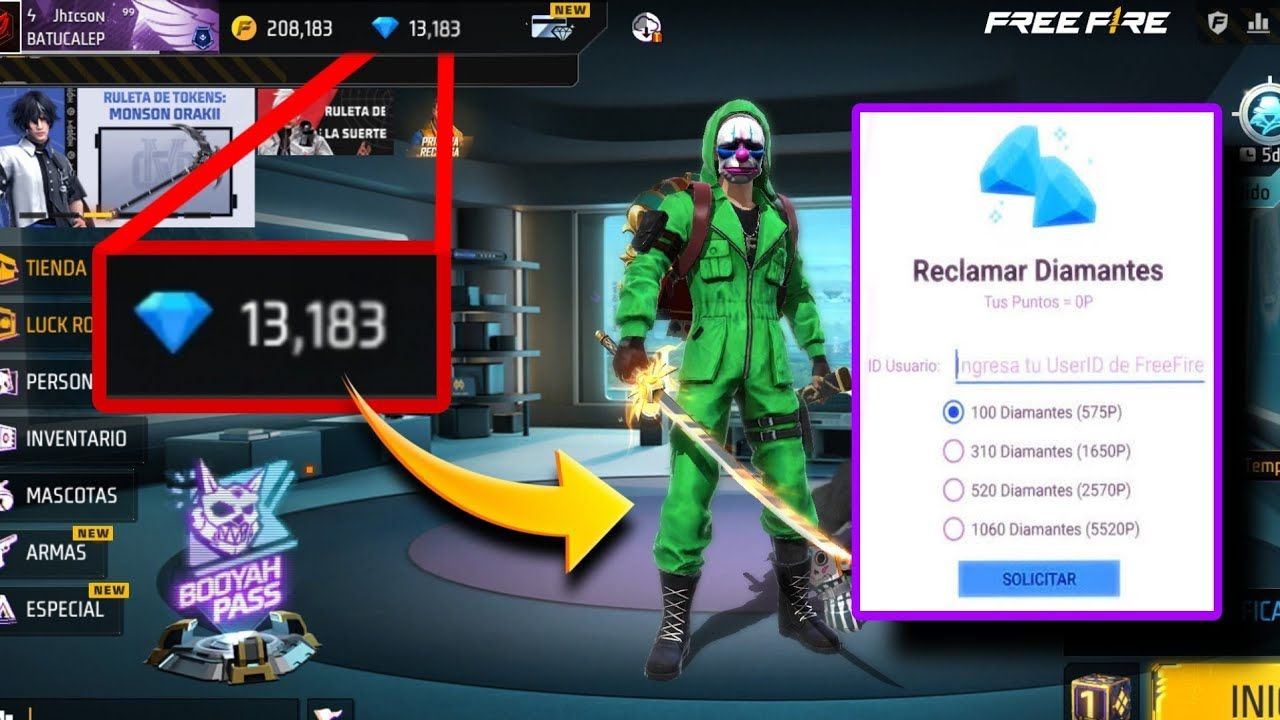 Diamantes en Free Fire
